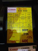 Auchan’da Canon 500D 449€.